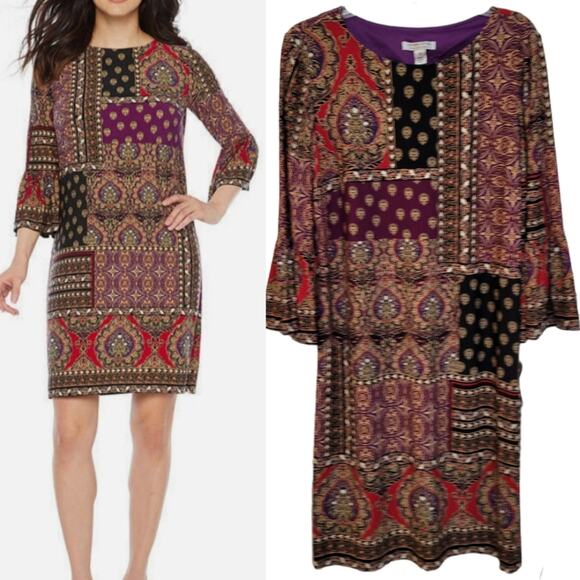 London Style Dresses & Skirts - London Style Collection Dress Bell Sleeves Size 12